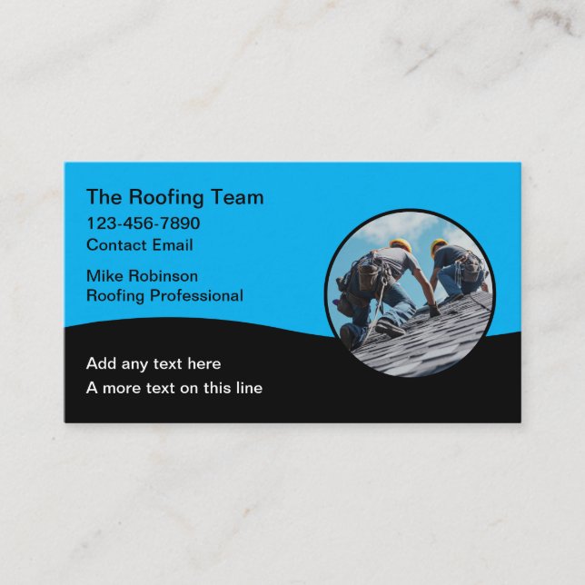 House Roofing Services Modern Business Cards (Front)