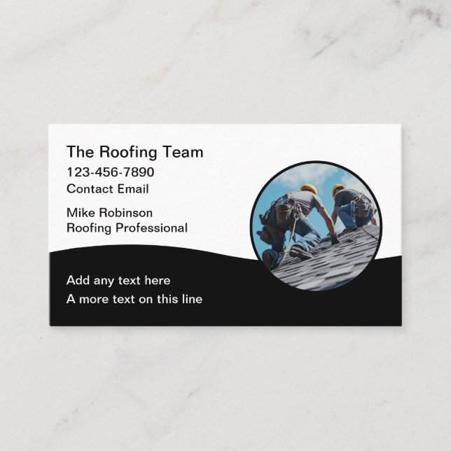 House Roofing Services Modern Business Cards (Front)