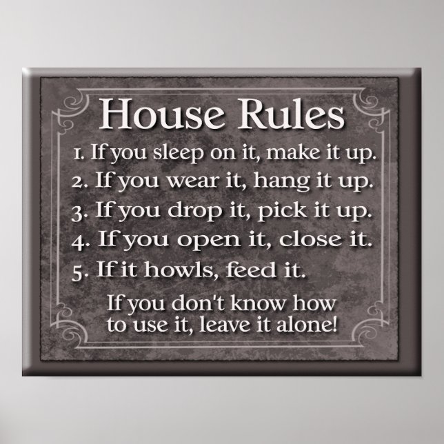 House Rules -- Art Print (Front)