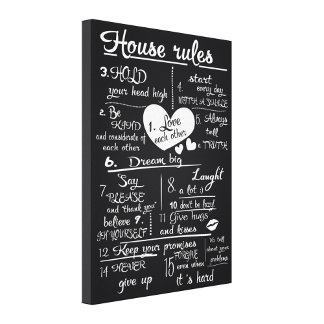 House Rules Canvas Print