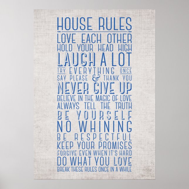 House Rules Poster (Front)