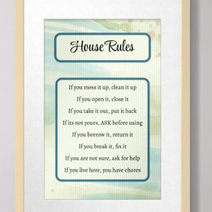 House Rules Poster