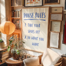 House Rules Poster | Home Decor Print 
