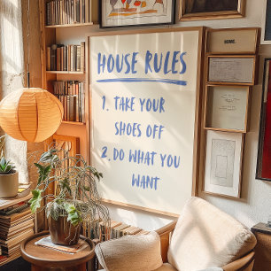 House Rules Poster   Home Decor Print 