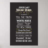 House Rules with Family Name White Gold