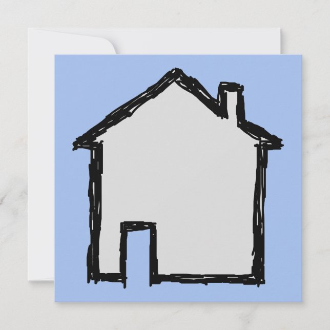House Sketch. Black and Blue. (Front)