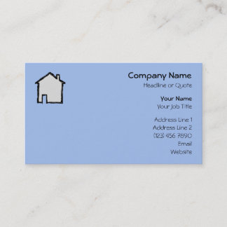 House Sketch. Black and Blue. Business Card