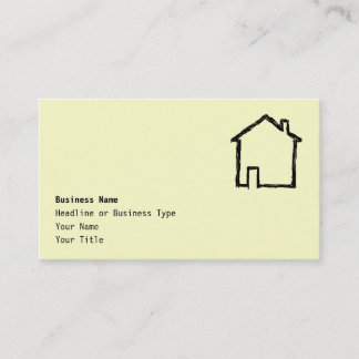 House Sketch. Black and Cream. Business Card