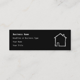House Sketch. Grey and Black. Mini Business Card