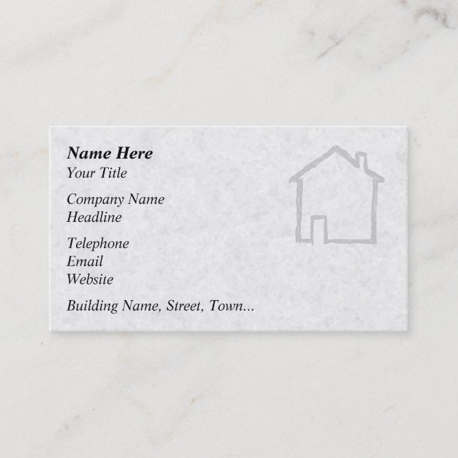 House Sketch. Grey. Business Card (Front)