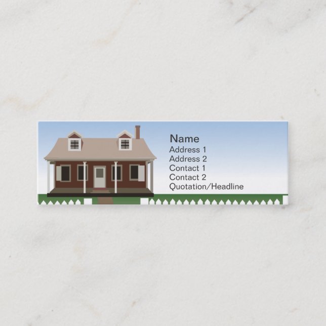 House - Skinny Mini Business Card (Front)