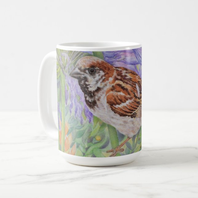 House Sparrow Coffee Mug (Front Left)