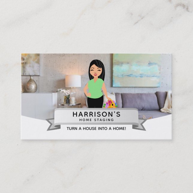 House Staging Logo Business Cards (Front)