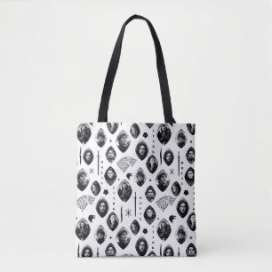 House Stark Icons & Portraits Pattern Tote Bag