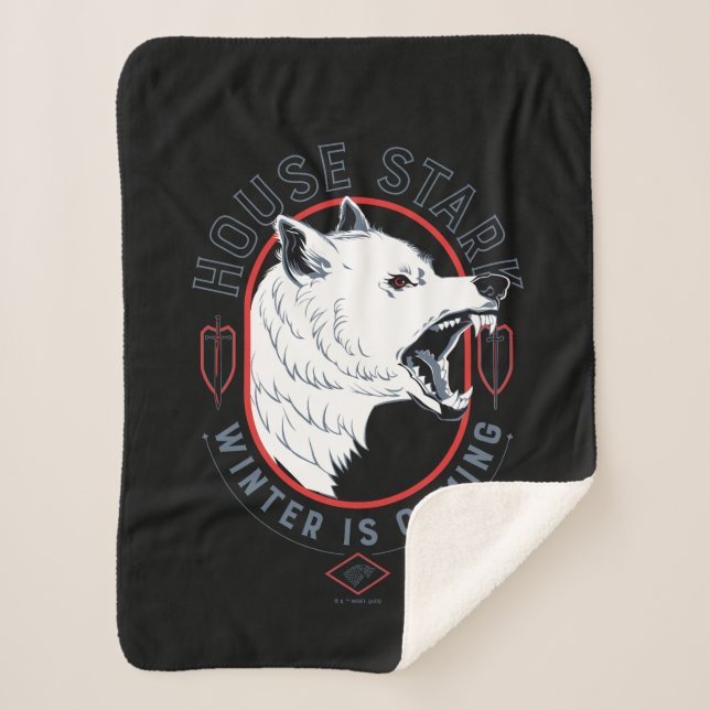 House Stark - Winter Is Coming Sherpa Blanket (Front)