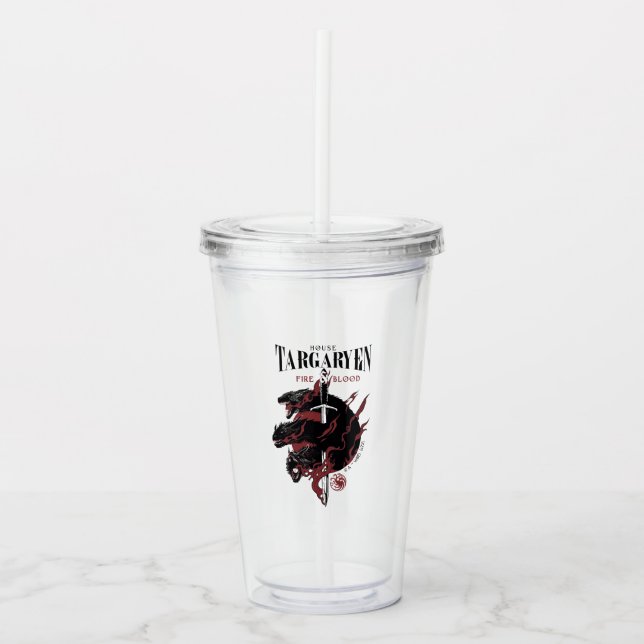House Targaryen - Fire & Blood Acrylic Tumbler (Front)
