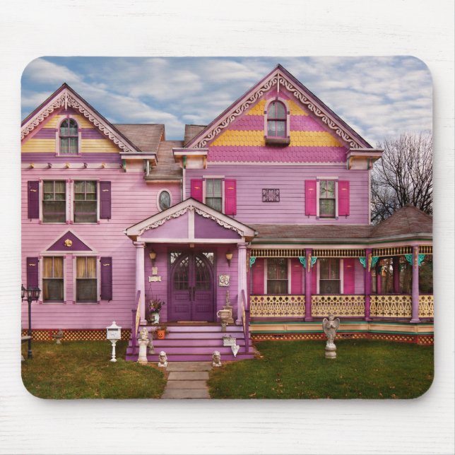 House - Victorian - I love bright colours Mouse Pad (Front)
