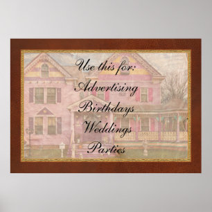 House - Victorian - I love bright colours Poster
