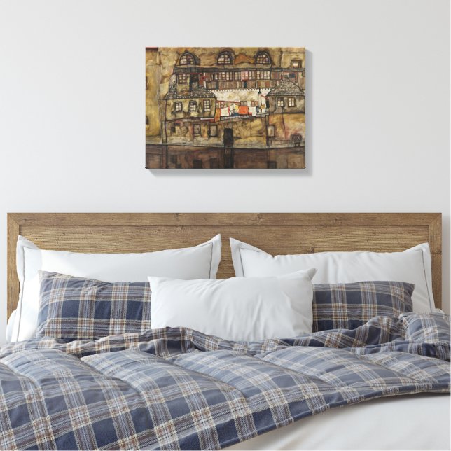 House Wall on the River Canvas Print (Insitu(Bedroom))