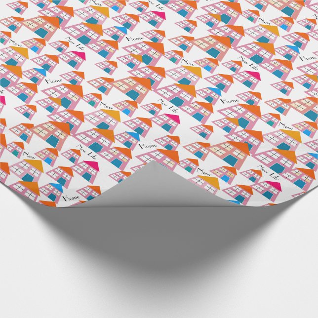 HOUSE WARMING,  NEW HOUSE, MOVING HOME WRAPPING PAPER (Corner)