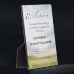 House welcome picture and logo wifi plaque<br><div class="desc">Welcome sign featuring a watercolor landscape scenery with dreamy clouds. Suitable welcome sign and wifi information for the rental of your own home,  airbnb/ vrbo for your house on the country.</div>