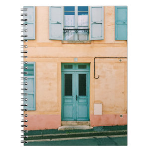 HOUSE WITH OPENED WINDOW AND CLOSED DOOR NOTEBOOK