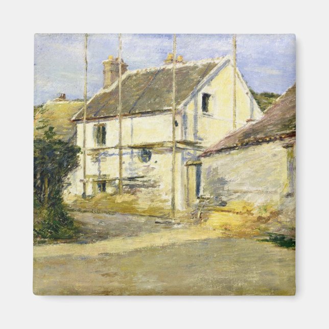 House with Scaffolding (Vintage Building Work) Magnet (Front)