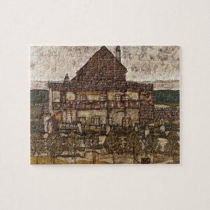 House with Shingle Roof by Egon Schiele Jigsaw Puzzle