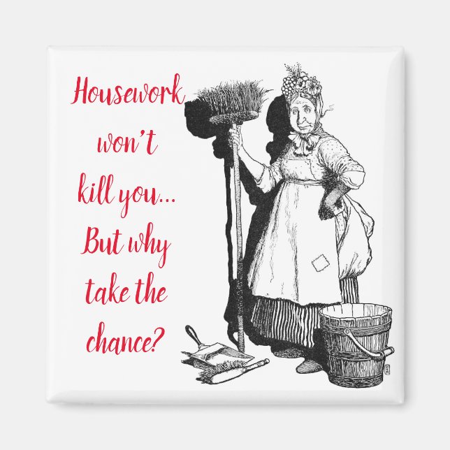 "House-work won't kill you"  Magnet (Front)
