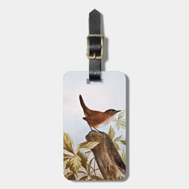House Wren Luggage Tag (Front Vertical)