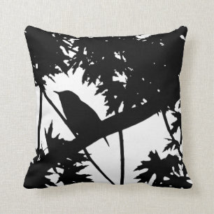 House Wren Silhouette Love Bird Watching Cushion