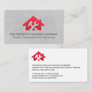 House Wrench and Hammer Logo Business Card