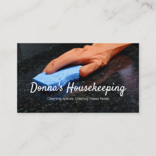 HouseCleaning Housekeeper Maid Business Card