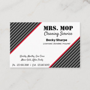 Housecleaning, Maid Service, etc. Business Card