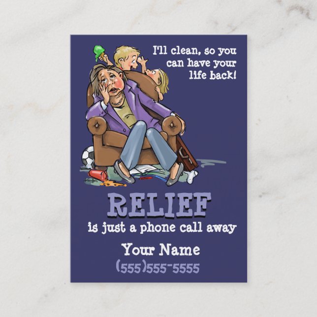 Housecleaning service business card PPL (Front)