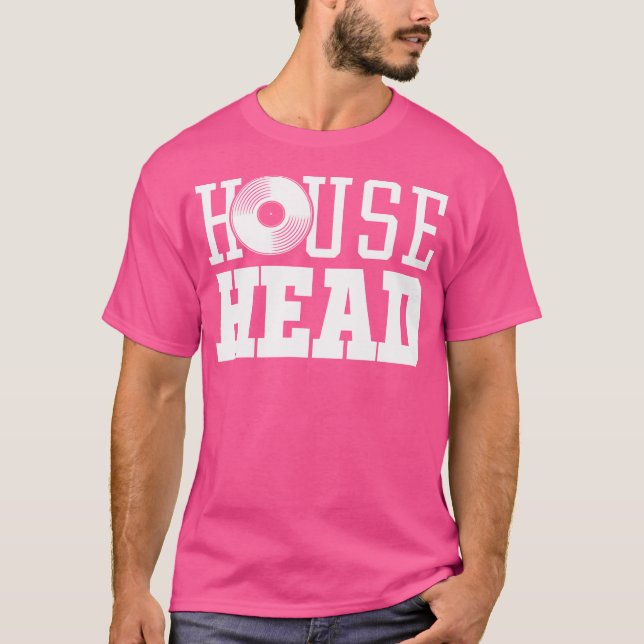Househead House Music Dj Vinyl Edm Festival T-Shirt (Front)