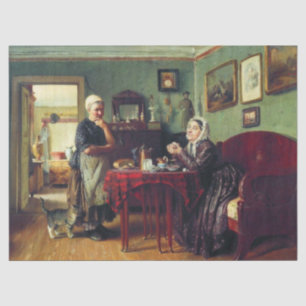 Household Conversation (by Konstantin Makovsky) Tissue Paper