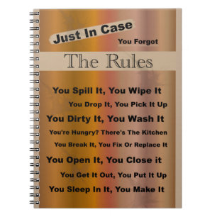 Household Rules Notebook