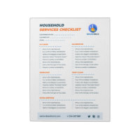 Household serves checklist