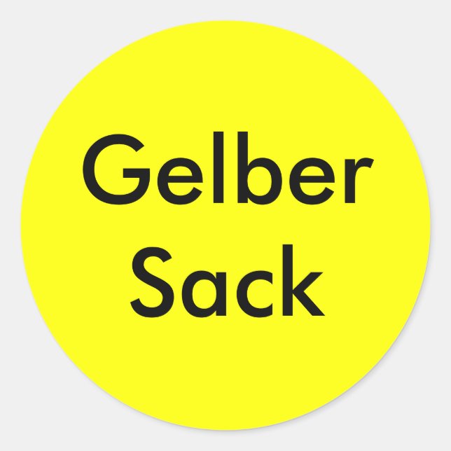 household yellow sack sticker (Front)