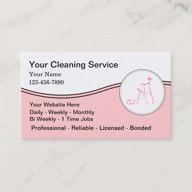 Housekeeper Business Cards (Front)