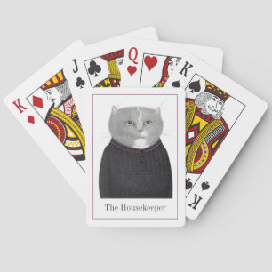 HOUSEKEEPER CAT Playing Cards + Text