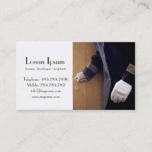 Housekeeper Doorman Hotel Business Card Template