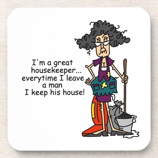 Housekeeper Humour Coaster (Front)