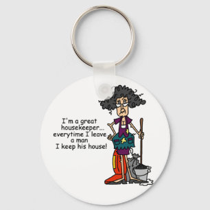 Housekeeper Humour Key Ring