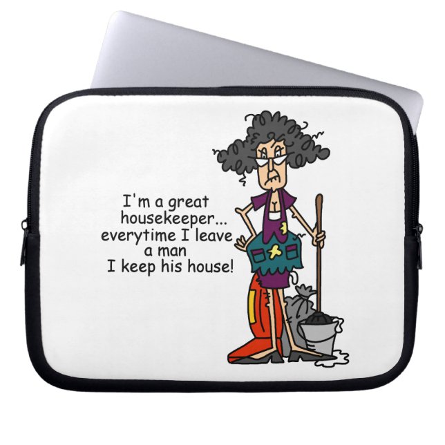 Housekeeper Humour Laptop Sleeve (Front)