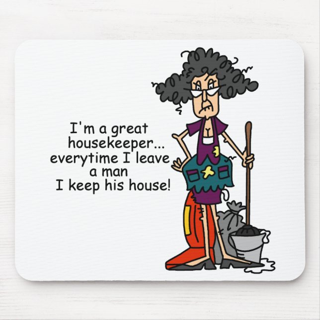 Housekeeper Humour Mouse Pad (Front)