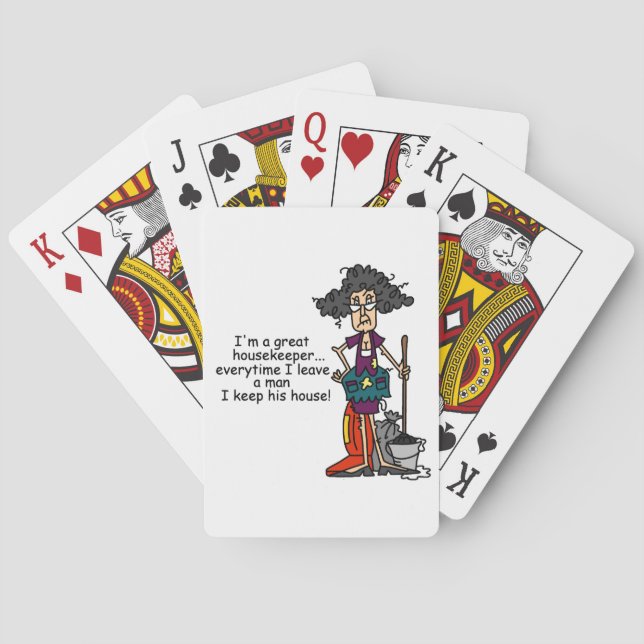 Housekeeper Humour Playing Cards (Back)