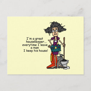 Housekeeper Humour Postcard