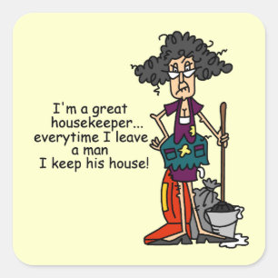 Housekeeper Humour Square Sticker